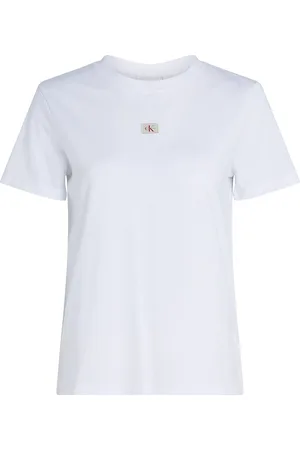 Calvin Klein Woven Label Regular Jersey Tee White