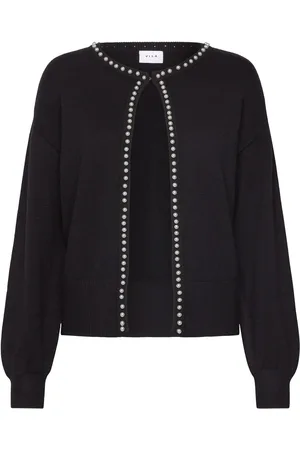 VILA Vizafina L/S O-Neck Pearl Knit Cardigan