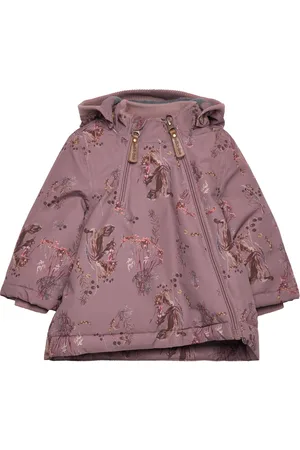 Mikk-Line Polyester Baby Jacket - Aop Purple