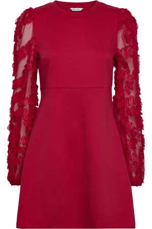 BUBBLEROOM 3D Floral Sleeve Short Dress