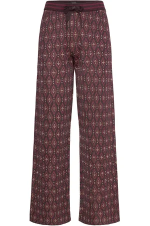 Scotch&Soda Jacquard Knitted Trousers Burgundy