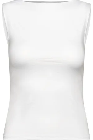 Weekday Annie Boatneck Sleeveless Top White