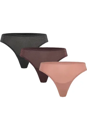Lindex Brief Thong High Leg Lurex 3 P Pink