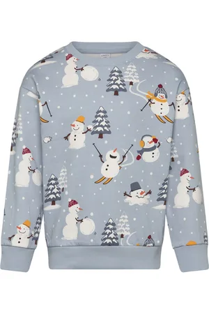 Lindex Sweater Snowman Story Blue