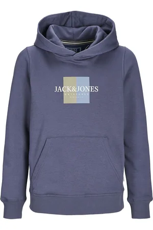 JACK & JONES Jorfrederiksberg Box Sweat Hood Sn Jnr Blue Jack & J S