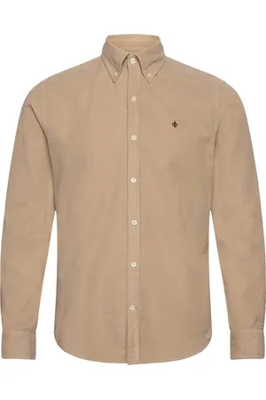 Morris Douglas Cord Shirt-Slim Fit Beige