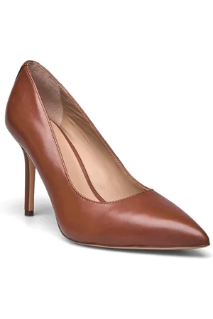 Ralph Lauren Lindella Ii Burnished Leather Pump Brown