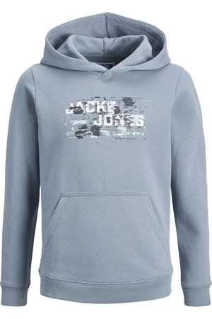 JACK & JONES Jcooutdoor Logo Sweat Hood Sn Jnr Blue Jack & J S