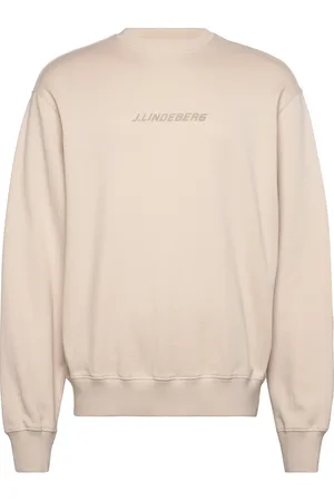 J Lindeberg Callan Logo Crew Neck Cream