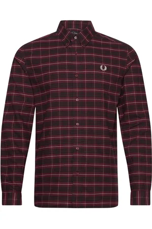 Fred Perry Brushed Oxford Tartan Shirt Red