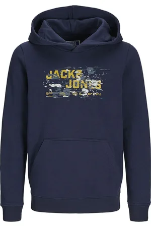 JACK & JONES Jcooutdoor Logo Sweat Hood Sn Jnr Navy Jack & J S