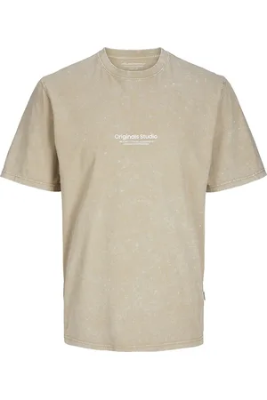 JACK & JONES Jorvesterbro Wash Tee Ss Crew Neck Jnr Beige Jack & J S