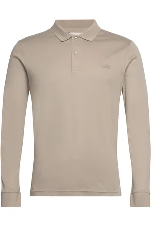Calvin Klein Liquid Touch Slim Ls Polo Beige