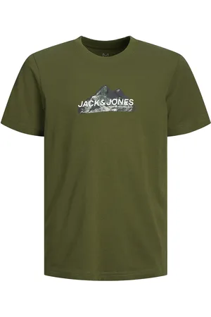 JACK & JONES Jcomountain Logo Tee Ss Crew Neck Sn Jnr Green Jack & J S