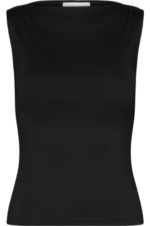 Weekday Annie Boatneck Sleeveless Top Black