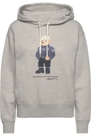 Ralph Lauren Polo Bear Cotton-Blend Hoodie Grey