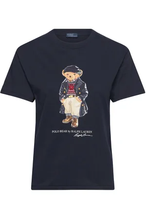 Ralph Lauren Polo Bear Logo Cotton Jersey Tee Navy