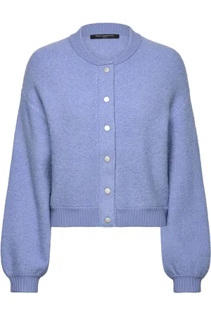 French Connection Melissa Knit Bomber Jacket Blue
