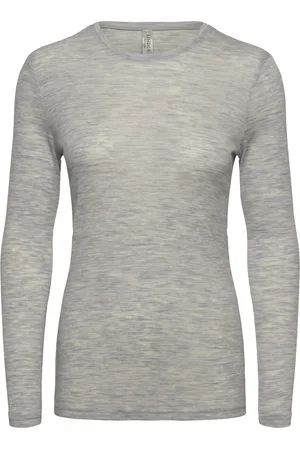 Lindex Top Merino Wool Ls Grey