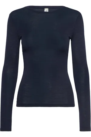 Lindex Top Merino Wool Ls Navy