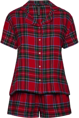 Hunkemöller Twill Pyjama Set Red