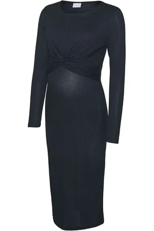 Mama;licious Mlanli June Ls Jrs Midi Dress 2F A. Navy