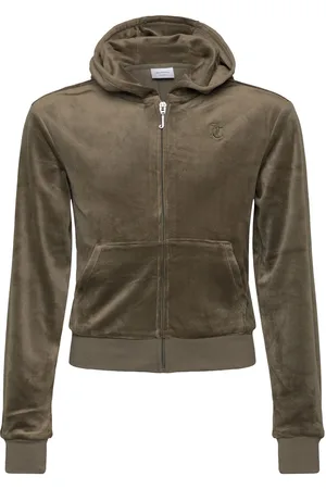Juicy Couture Tonal Zip Through Hoodie Brown