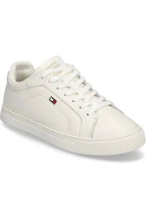 Tommy Hilfiger Womens Icon Court Sneaker Flag White