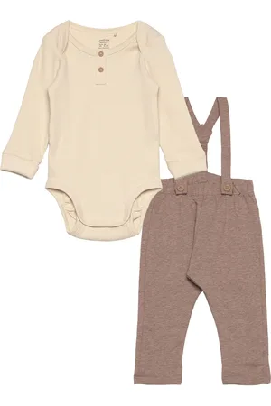 Lindex Set Body Trousers With Suspend Beige