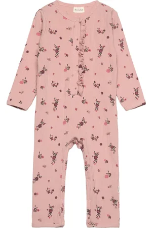 Minymo Suit Ls Aop Rib Pink