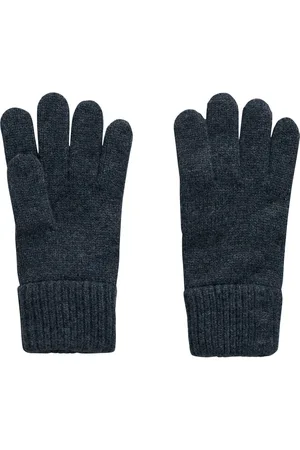 GANT Wool Knit Gloves Navy