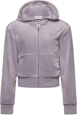 Juicy Couture Tonal Zip Through Hoodie Purple