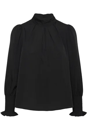 French Connection Crepe Light High Nk L.s Top