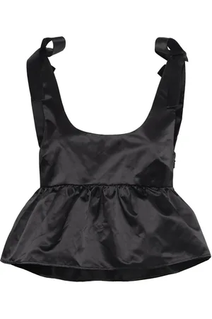 Monki Tie Shoulder Singlet Black