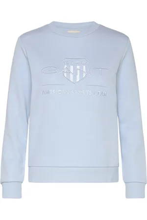 GANT Reg Tonal Shield C-Neck Sweat Blue