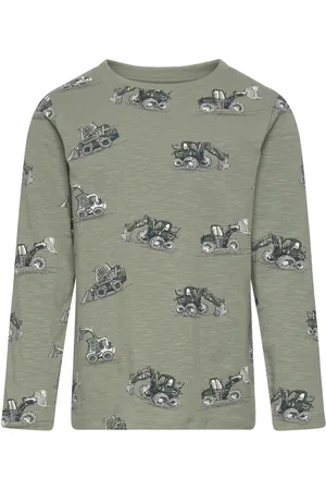 Minymo T-Shirt Ls Aop Green
