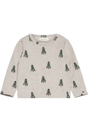 Minymo T-Shirt Ls Aop Sweat Grey