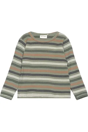 Minymo T-Shirt Ls Y/D Rib Green
