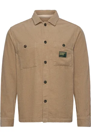 Anerkjendt Aktheo Cord L/S Overshirt Beige