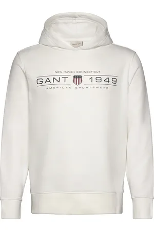 GANT Graphic Hoodie White