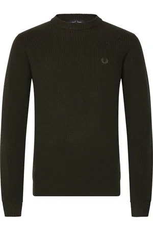 Fred Perry Lambswool Jumper Khaki