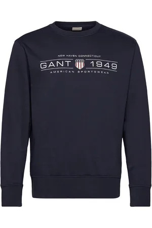 GANT Graphic C-Neck Sweat Navy