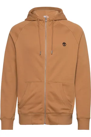 Timberland Brushed Back Full Zip Hoodie Orange