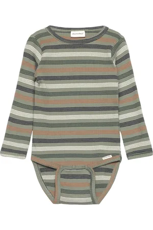 Minymo Body Ls Y/D Rib Green