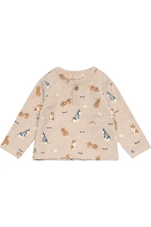 Minymo T-Shirt Ls Aop Beige
