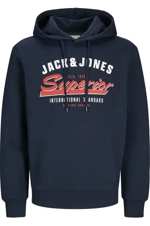 JACK & JONES Jjelogo Sweat Hood 2 Col 24/25 Noos Navy Jack & J S