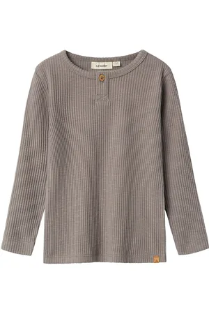 Lil Atelier Nmmrajo Mal Ls Slim Top Lil Grey