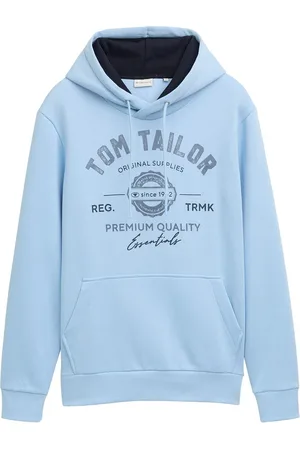 TOM TAILOR Hoodie With Print Blue