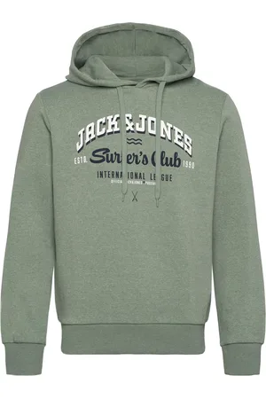 JACK & JONES Jjelogo Sweat Hood 2 Col 24/25 Noos Green Jack & J S