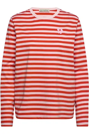 Marimekko Tasaraita Unikko Ls Red